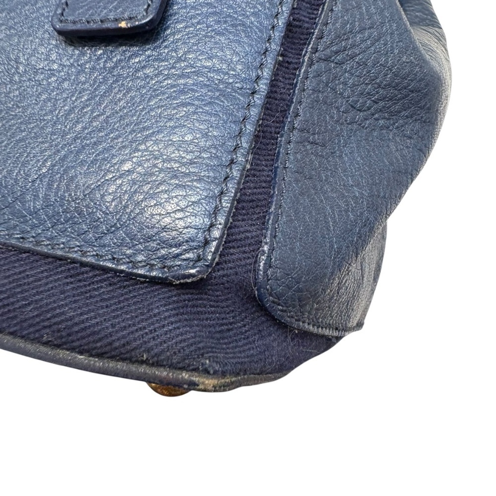 YSL Yves Saint Laurent authentic vintage blue leather “muse” bag Italy - Picture 8 of 14